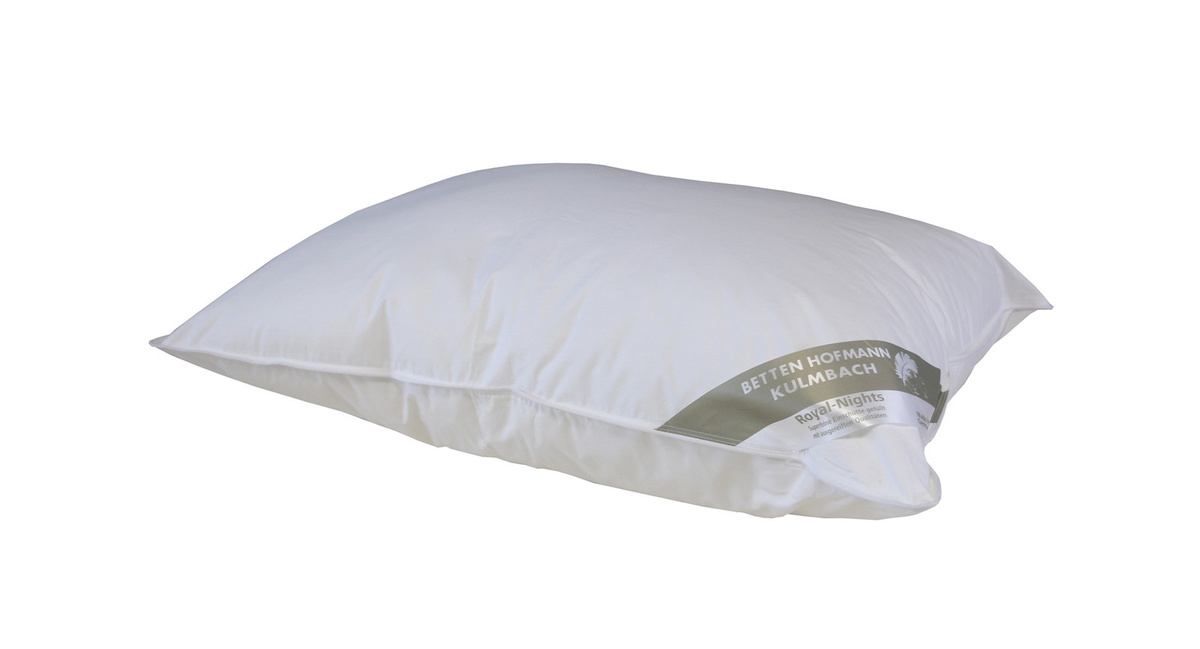 Betten Hofmann Canada Kopfkissen Polster, Farbe: Weiß, B/H: 50 x 75 cm, Daunen-Federkissen mit 30% Daunenanteil, 600 g, Baumwollbezug - Bild 1