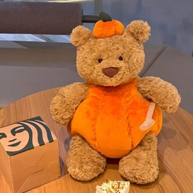 Barcelona Bär Kürbis, Puppe, Plüschtier, 36cm - Bild 1