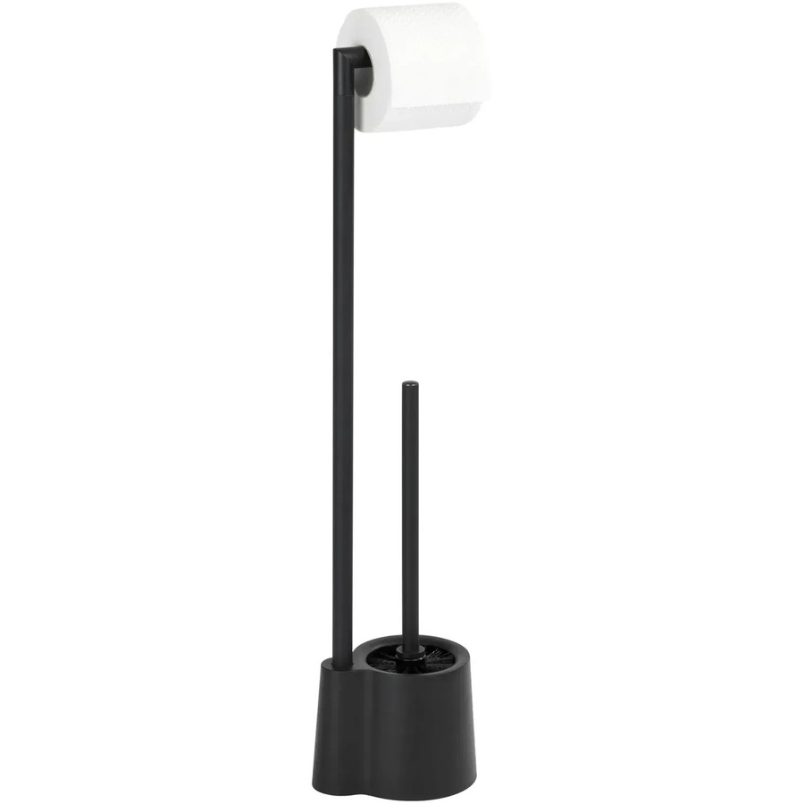 Wenko WC-Garnitur Avola mit Toilettenpapierhalter und WC-Bürste in Schwarz Matt - Bild 2