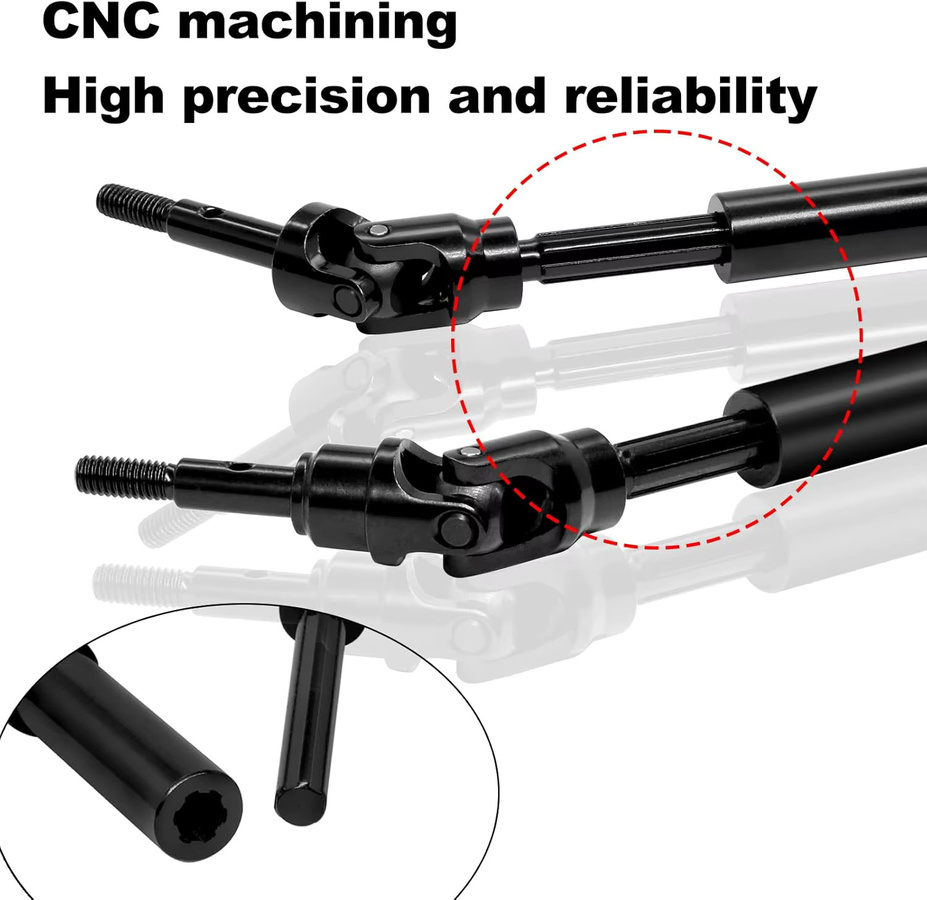 OGRC Stahlantriebswelle CVD U-Gelenk, Traxxas, Metall, Schwarz - Bild 3