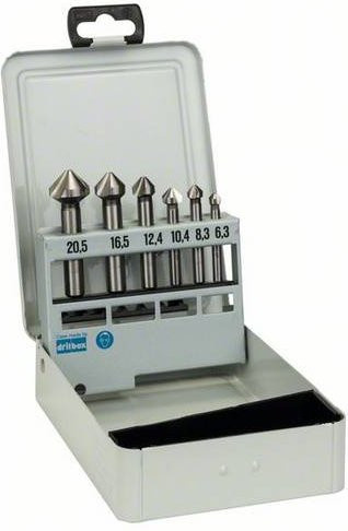 Bosch Kegelsenker-Set aus HSS Stahl, 6-teilig mit Durchmessern von 6,3 mm bis 20,5 mm - Bild 1
