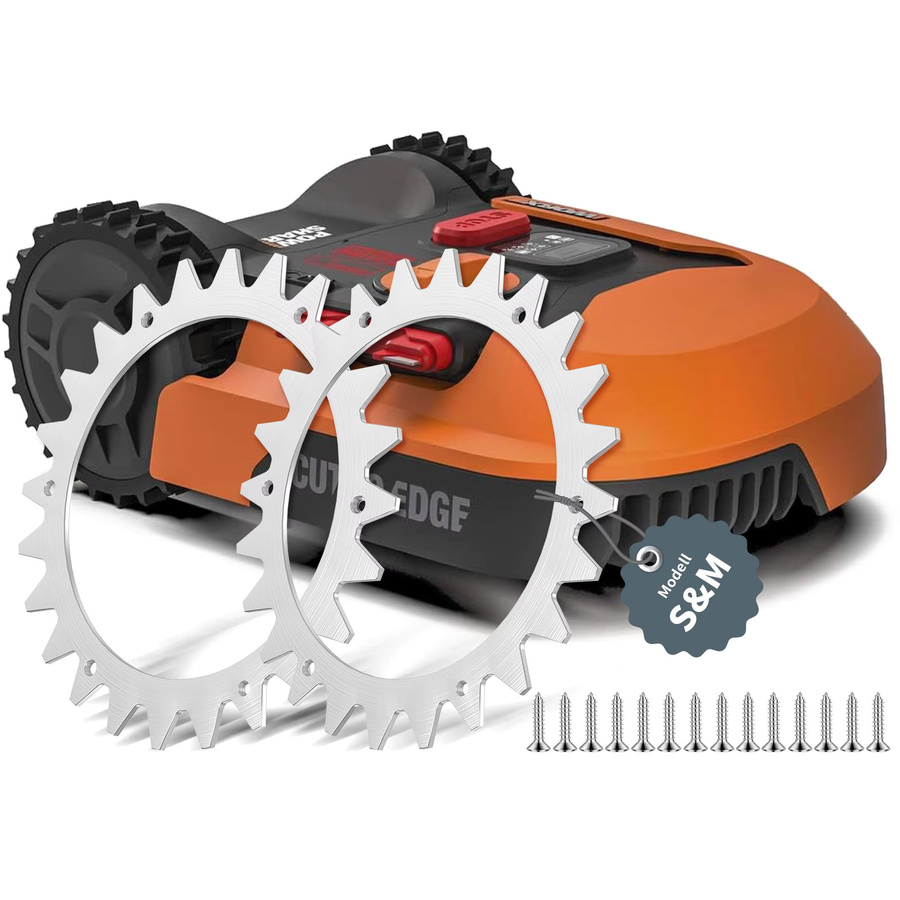 Forever Speed Mähroboter Spikes für Worx Landroid S/M, 2 Stück in Silber, Länge: 210 mm, inklusive 14 selbstschneidende Schrauben - Bild 4