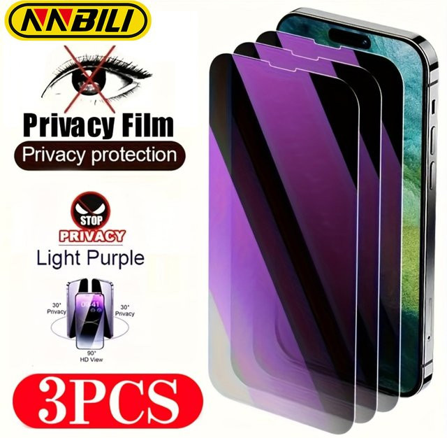 NNBILI Privatsphäre-Displayschutzfolie in Lila für iPhone 17 Pro MAX und iPhone 17 Air - Bild 1