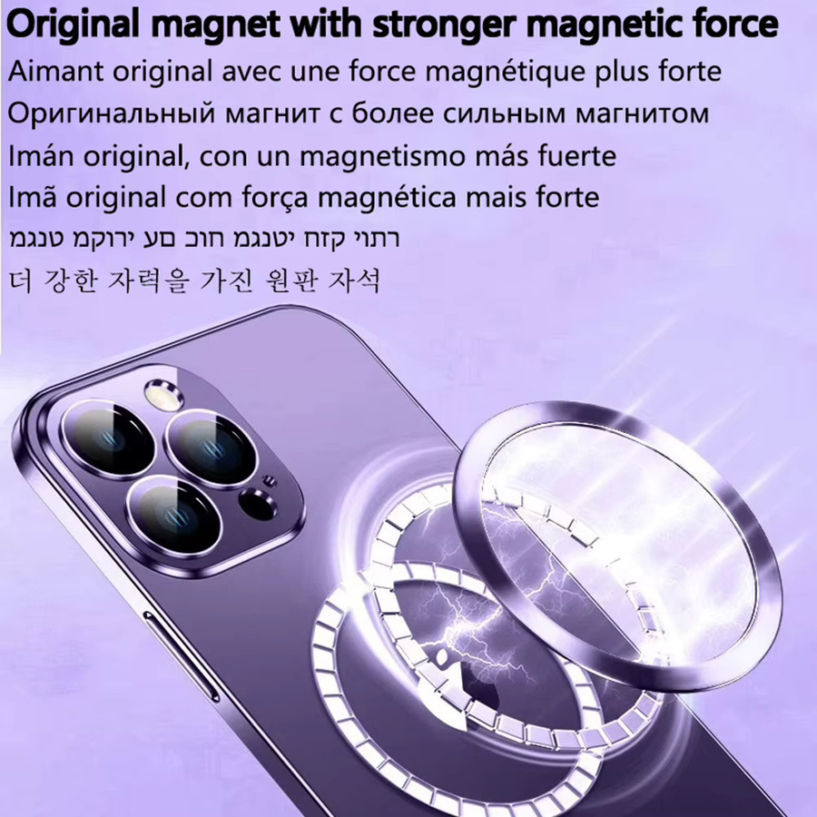Transparente MagSafe Schutzhülle für Apple iPhone mit 5K Glas Kamera-Schutz und 10H Härtegrad - Bild 4