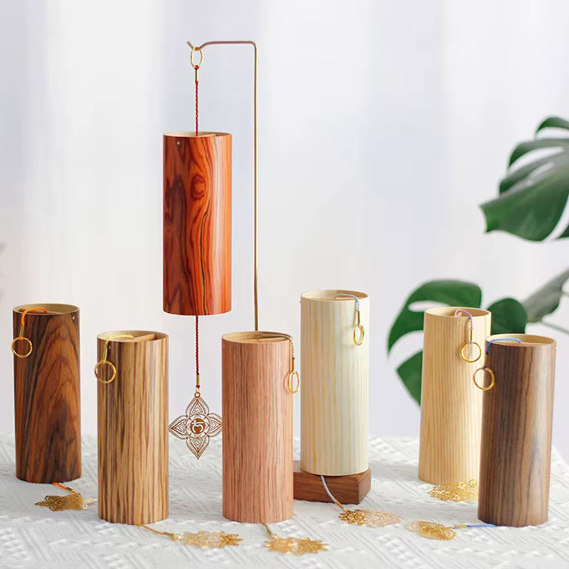 OLOMM Tibetische Windspiele aus Holz für Meditation und Klangheilung, Mehrfarbig - Bild 3