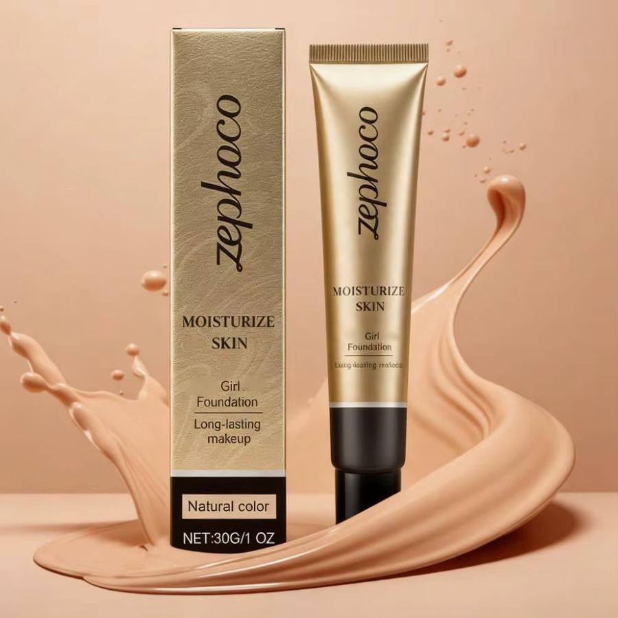 Zephoco Longwear Foundation, Matt, Natural Color - Bild 3