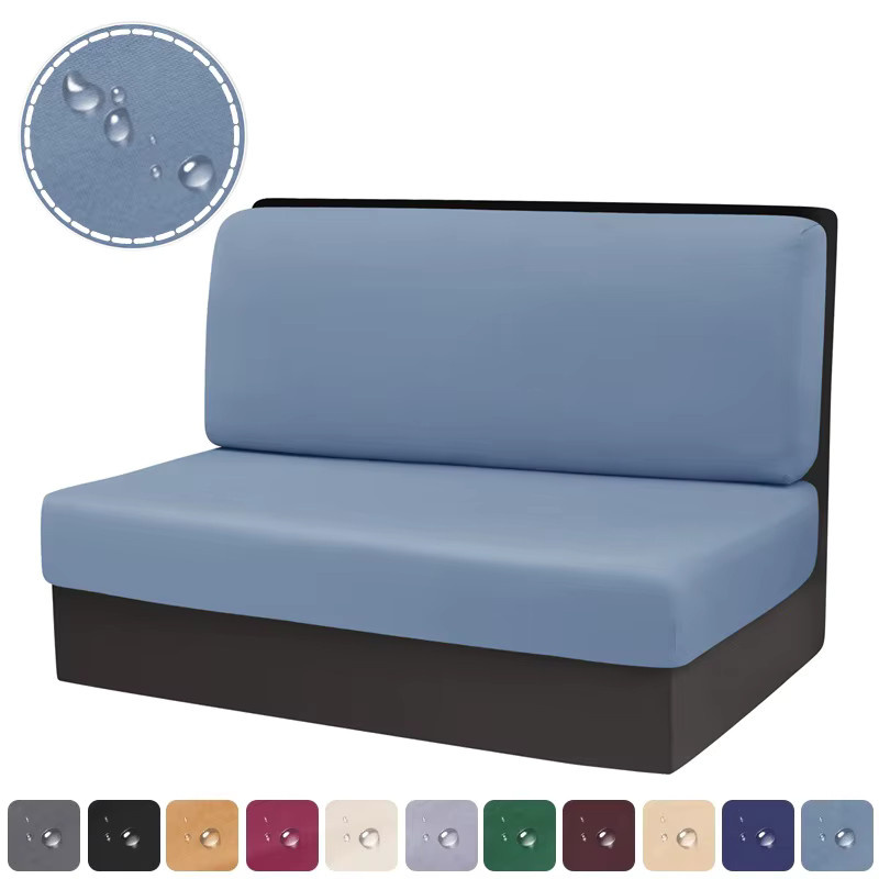 WANERQU 2er-Set Spandex Dinette Kissen Abdeckungen für Wohnmobile und Camper, elastische Sitzbezüge für Esszimmerbänke in Blau - Bild 5