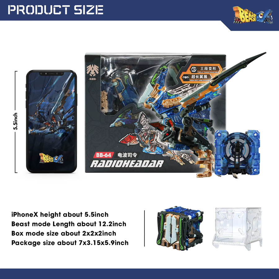 52TOYS BEASTBOX BB-64 RADIOHEADAR Schläger-Deformationsroboter, Actionfigur - Bild 2