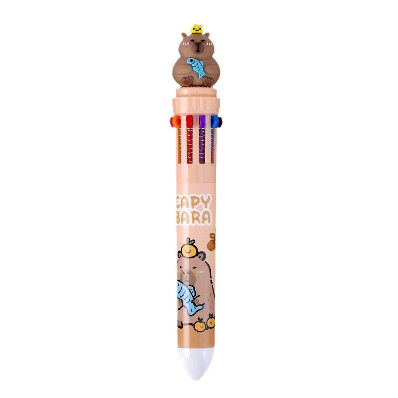 5 Stück Capybara Gelstifte in 10 Farben, 0,5 mm Schriftdicke, bunte Schreibwaren für Schule und Büro - Bild 3