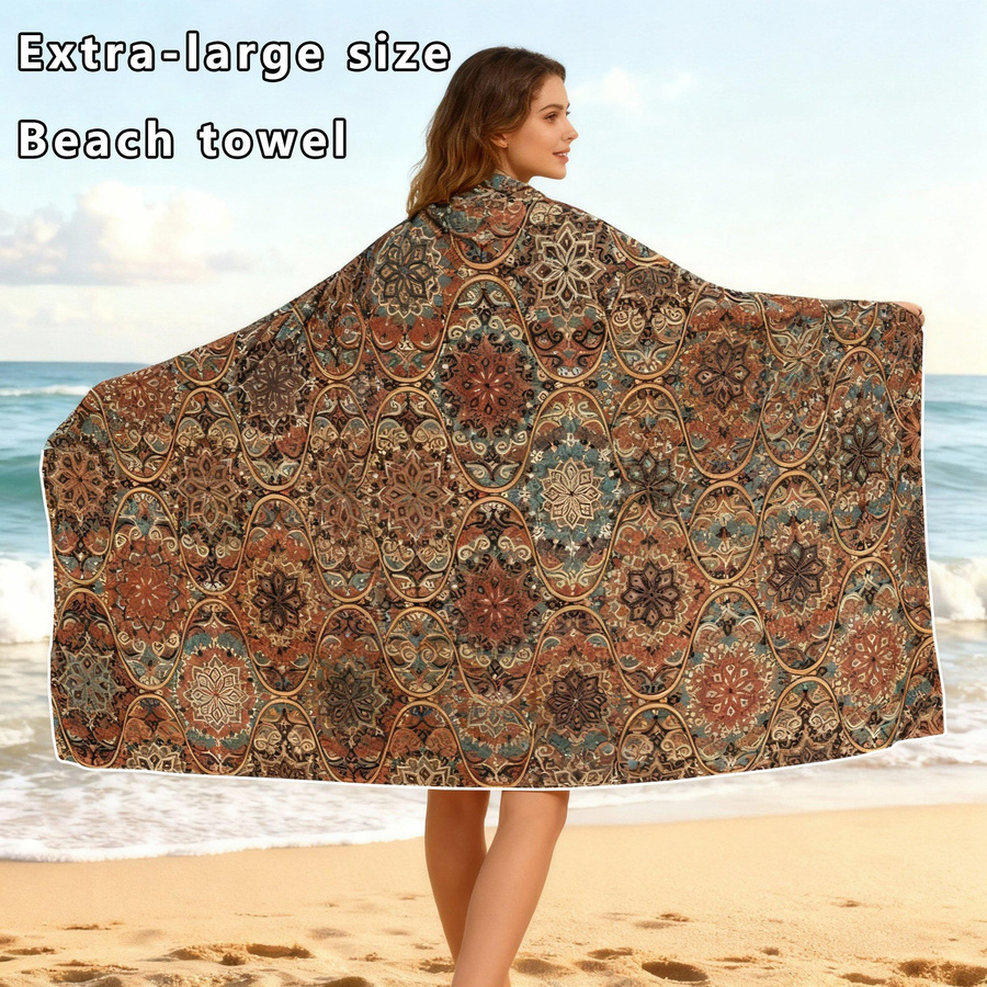 Ka Chen Muxi Mikrofaser Strandtuch mit exklusiven Drucken, schnelltrocknend und saugfähig, B: 30 cm, H: 60 cm - Bild 2
