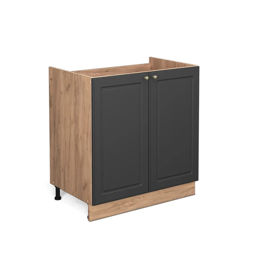 Vicco Spülenunterschrank Fame-Line in Anthrazit und Goldkraft Eiche mit Soft-Close-Türen, Breite: 80 cm - Bild 2