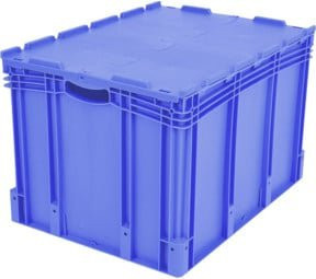 Bito Eurostapelbehälter XL mit Deckel XLD86521D, Blau, B/T/H: 80 x 60 x 53,8 cm - Bild 1