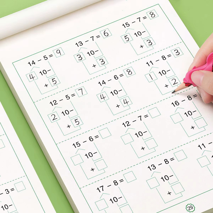 Art Farmer Mathe-Kopierbuch für Kinder zum Üben von Addition und Subtraktion innerhalb von 10 und 20 - Bild 1