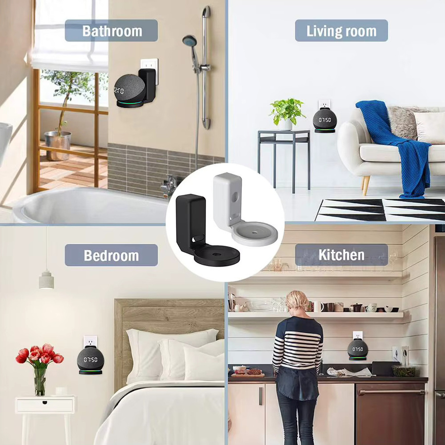 ALLOET Wandhalterung aus Kunststoff für Echo Dot 5 und 4 in Schwarz - Bild 4