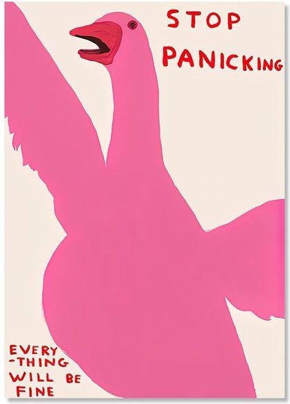 David Shrigley Wandkunst Nordic Poster Set mit Tiger, Pinguin, Wal, Muschel und Katze als Leinwanddruck, B: 70 cm, H: 100 cm, ohne Rahmen - Bild 1