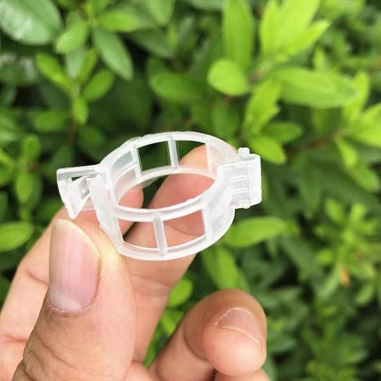Amusedly Pflanzenstützklemmen aus Kunststoff in Weiß, 100 Stück zur Befestigung von Tomatenranken und Gartenzubehör - Bild 3