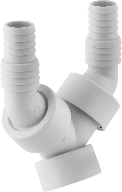 Geberit Doppelwinkelschlauchtülle 25 mm (1 Zoll) in Weiß - Bild 1