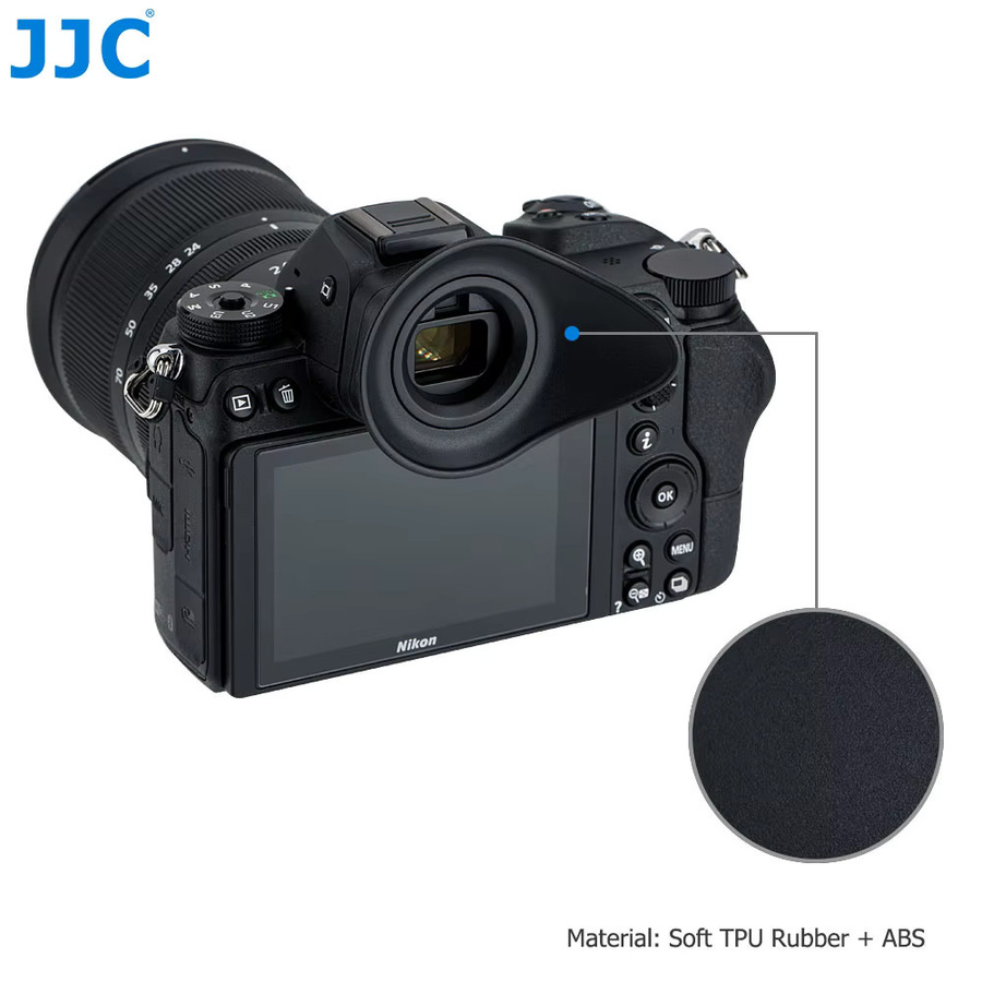 JJC Oval Augenmuschel Okular Sucher für Nikon Z5II Z7 II Z7 Z6 III Z6 II Z6 Z5 als Ersatz für Nikon DK-29, 360 Grad drehbar, Schwarz - Bild 4