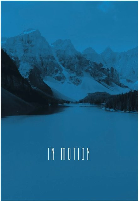 Komar Wandbild Word Lake Blue in Blau, Poster auf Fotopapier, Breite: 50 cm, Höhe: 70 cm - Bild 1