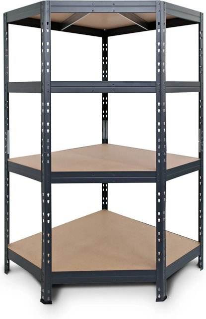 AR Shelving Rivet Eck-Schwerlastregal in Anthrazit mit 4 Böden, H x B x T: 180 x 90 x 45 cm - Bild 1