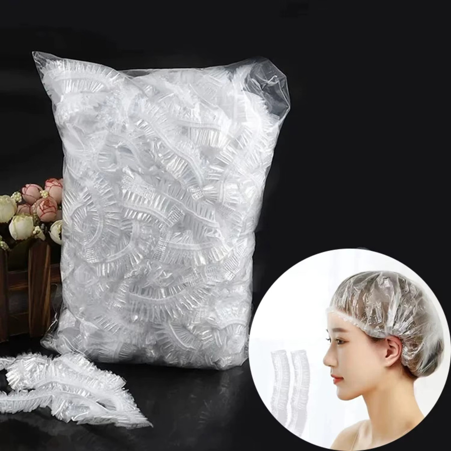 Einweg Duschhaube für Damen, 50/100 Stück, elastisch, wasserdicht - Bild 3