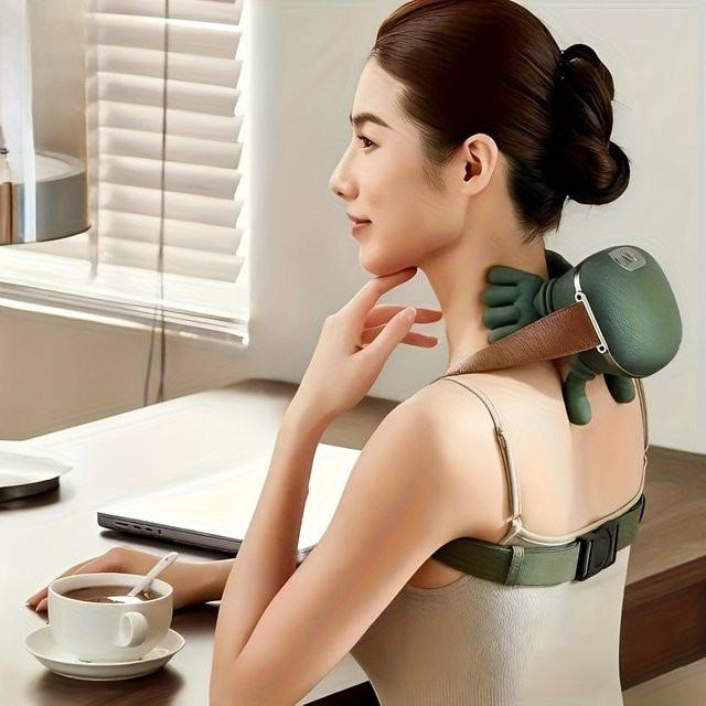 4DBionic Finger Wireless Nacken- und Schultermassagegerät, Green - Bild 1