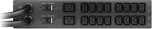 APC NetShelter Automatisches Netzumschaltgerät AP4424A, Schwarz, 7400 VA, 1-phasig, 18 Ausgänge, 2U, Ethernet und USB - Bild 1
