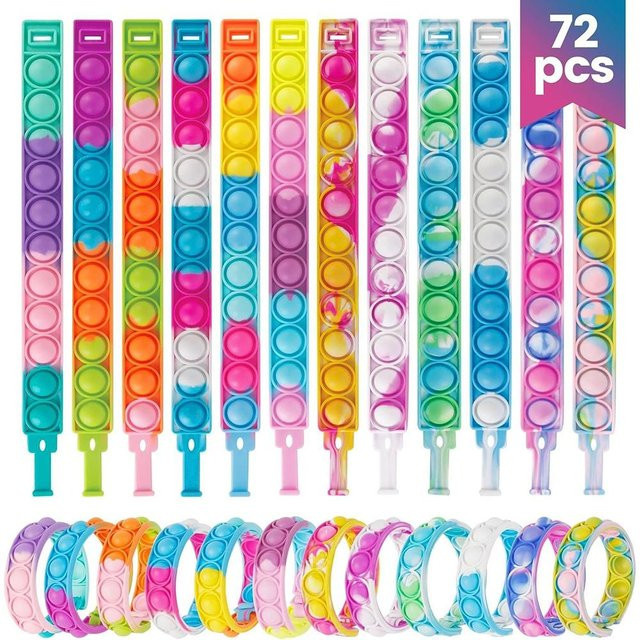 BC Pet Supplies Pop Armband, Stress Relief Zappeln Spielzeug, 24-teiliges Set oder 72-teiliges Set - Bild 1