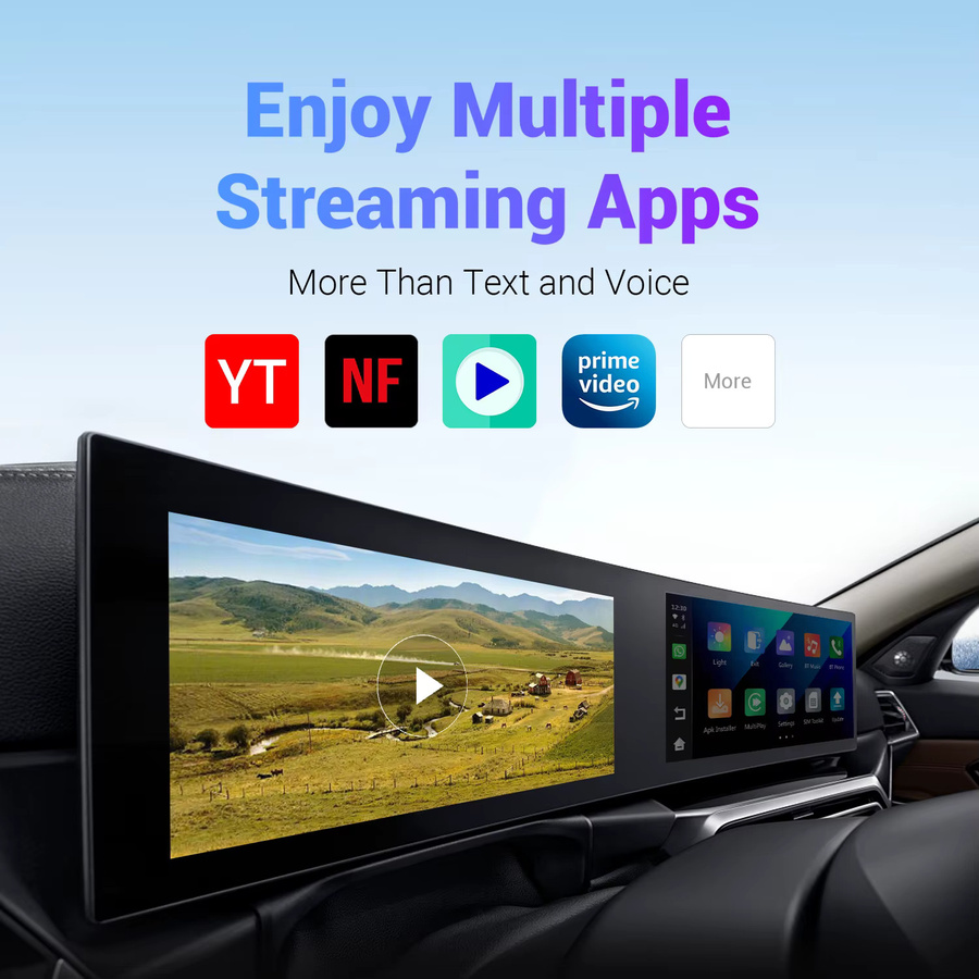Ottocast i3 Android Auto AI TV Box mit Wireless CarPlay und Android 13, Videoadapter in Schwarz - Bild 2