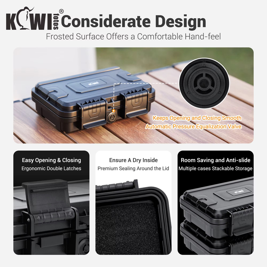 KIWIFOTOS Speicherkartenetui Set in Schwarz mit 1 hartem Etui und 22 transparenten Kartenetuis für 10 CFexpress Typ B oder XQD Karten sowie 12 SD Karten - Bild 5