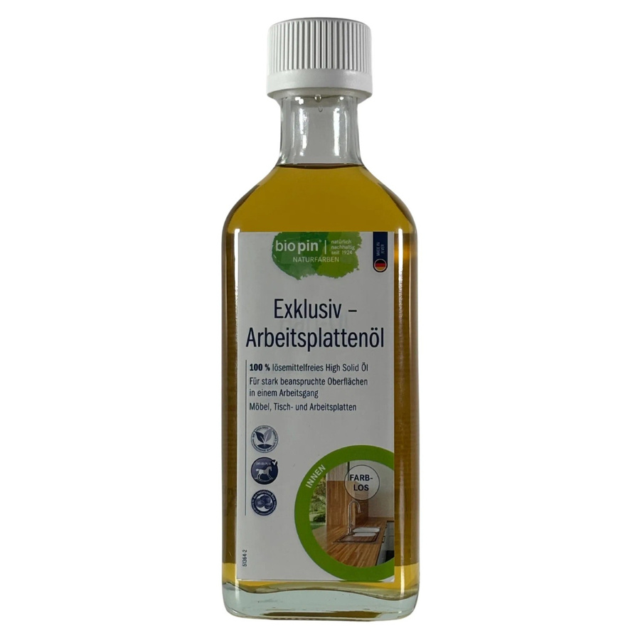 Biopin Exklusiv Arbeitsplattenöl High Solid transparent satin-glänzend 0,25 l - Bild 2