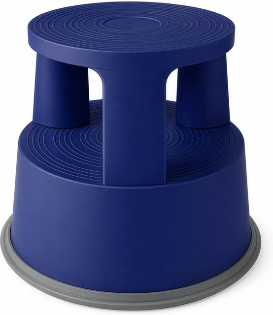 Floordirekt Rollhocker Elefantenfuß aus Kunststoff in Blau, B/T/H: 29,0 x 29,0 x 43,0 cm - Bild 2