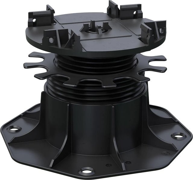 Kovalex Kunststoff Terrassenlager in Schwarz B: 155 mm, H: 65 mm - Bild 1