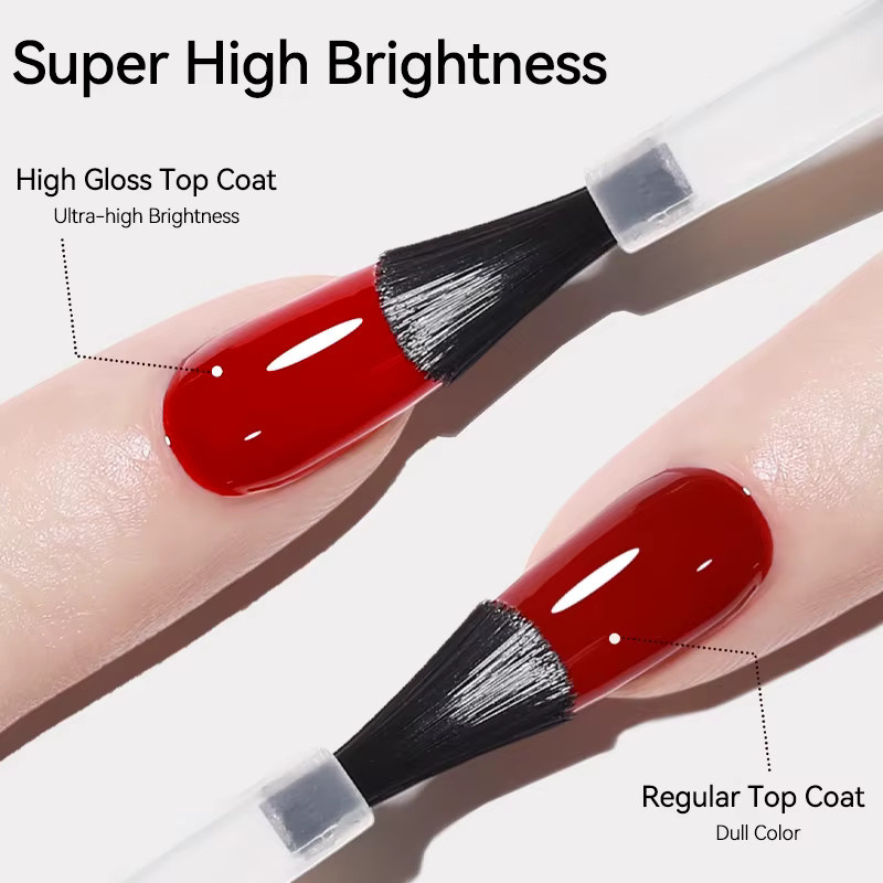 UR SUGAR Base und Top Coat Gel, 15 ml, HEMA-frei, glänzend - Bild 2