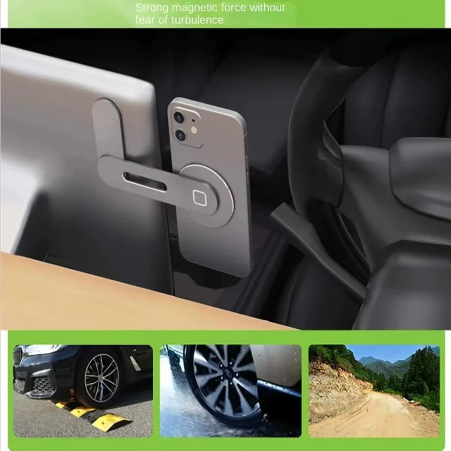 Magnetischer faltbarer Laptop-Handyhalter in Schwarz für iPhone 12, 13 und 14 Serien sowie alle anderen Smartphones und Computer-Monitore - Bild 2