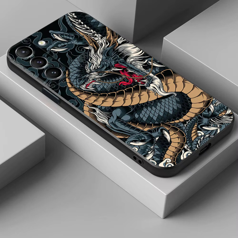 Big Wave Dragon God Sea S26Ultra Handyhülle für Samsung Galaxy S26 S25 S24 S23 S22 S21 S20 FE S25 Plus 5G weiche Schutzhülle - Bild 3