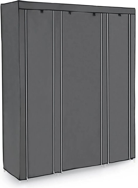 Songmics Kleiderschrank mit Scharniertüren in Grau, B/T/H: 150 x 45 x 175 cm - Bild 1