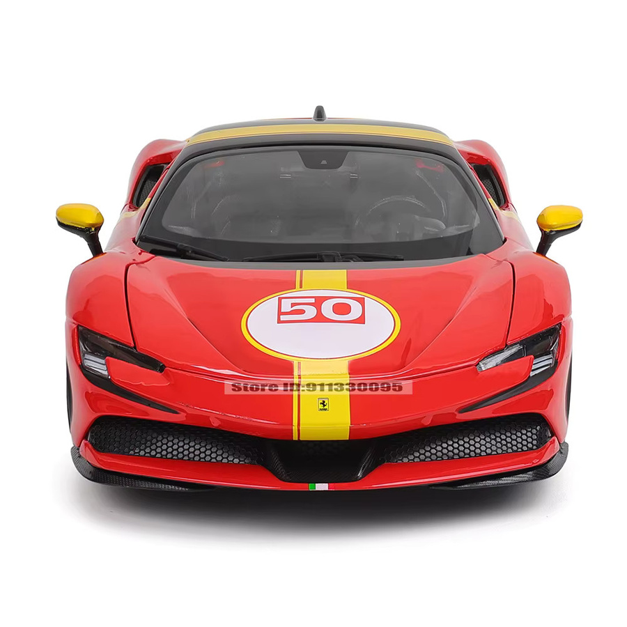 Bburago Ferrari FXXK Evo 296 GTB SF90 488 GTB SP1, Modellfahrzeug, 1:18, Metall - Bild 3