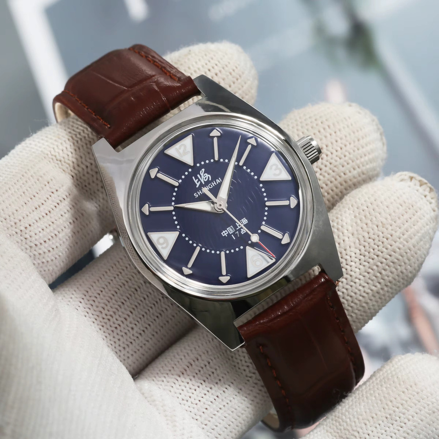 HEIMDALLR Armbanduhr, Handaufzug, Edelstahl, 36 mm, Blau, Herren - Bild 2