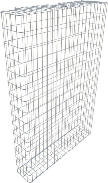 Gabiona Drahtgitterkorb aus feuerverzinktem Stahl in Silber, B/T/H: 152 x 102 x 22 cm, Maschenweite 5 x 10 cm - Bild 1
