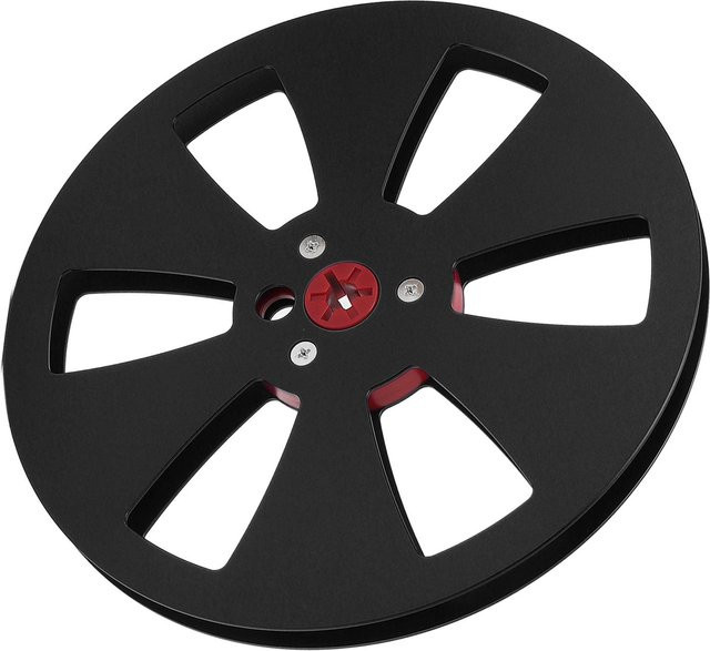 Aluminiumlegierung Bandspule für Reel-to-Reel-Band mit 6 Löchern, Schwarz - Bild 1