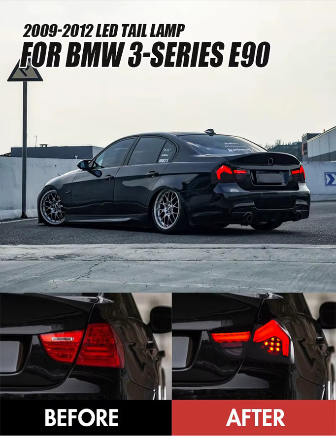 Rückleuchten für BMW 3er E90 E91 Limousine 2009–2012, Farbe: Rot - Bild 2