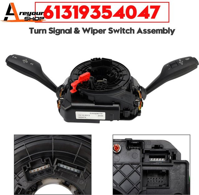 Areyourshop Blinker- und Wischerschalter-Einheit in Schwarz für BMW F07 F10 F12 F13 F06 - Bild 1