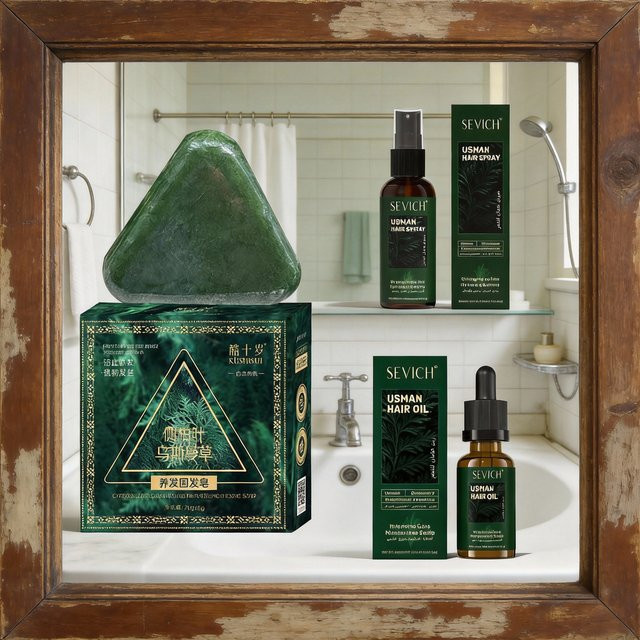 Usman Haarpflege-Set, Shampoo, Seife, Serum, Unisex - Bild 1