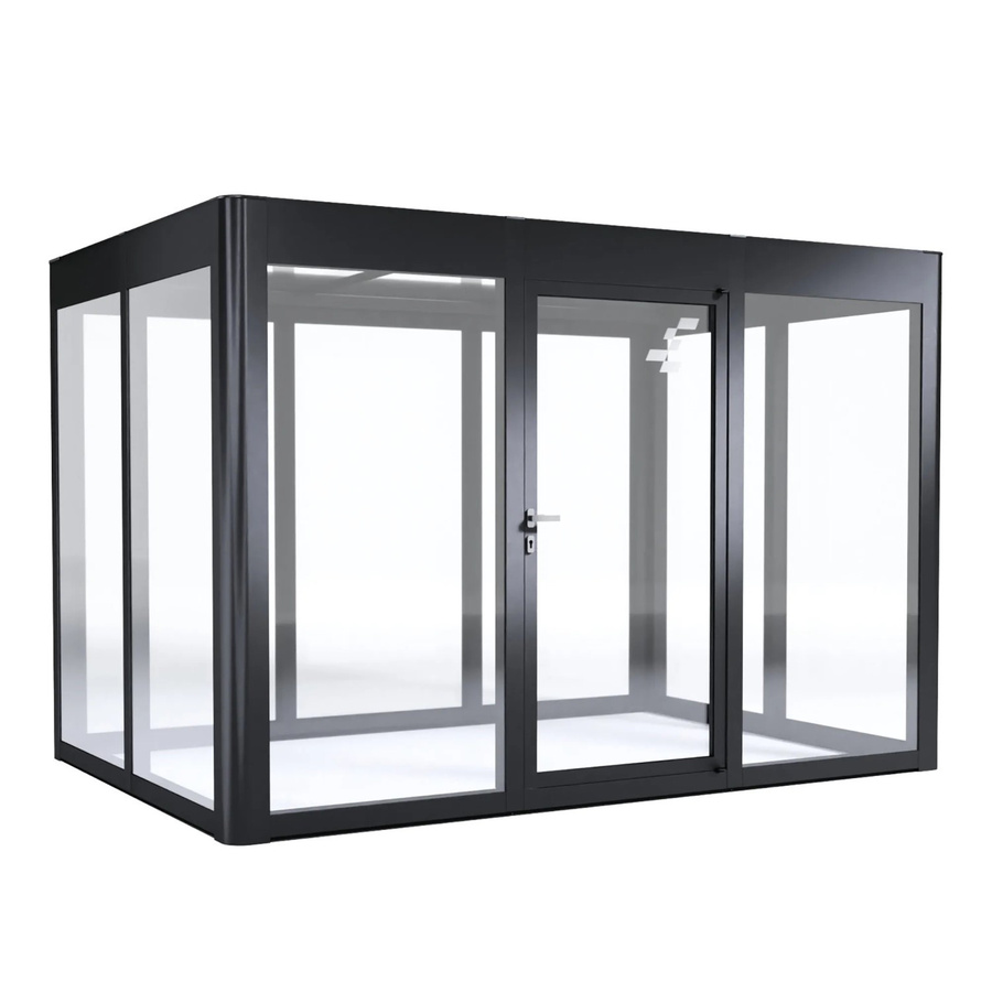 SunElements Gewächshaus SunGarden Infinity 3.2 in Anthrazit-Metallic, B/T/H: 338 x 150 x 229 cm mit Acrylglas und integriertem Dachrinnensystem - Bild 2
