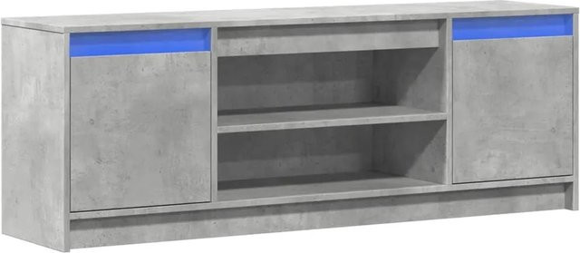 vidaXL TV-Schrank mit LED-Beleuchtung in Betongrau, B/T/H: 139,5 x 34 x 50 cm - Bild 1