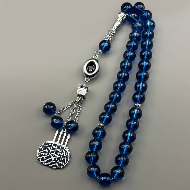 JYTF Anhänger Kette Edelstahl, Silber, Glasperlen, Unisex - Bild 1