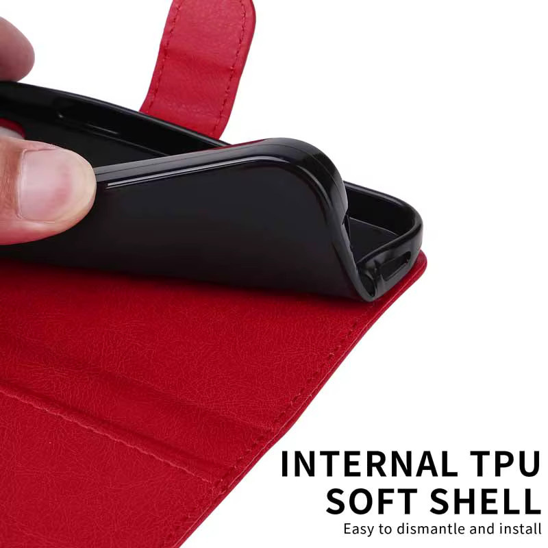 Tsimak Flip-Wallet Lederhülle für Realme C51 C53 C55 C61 C63 C65 C67 C71 C73 C75 C75X Note 50 und Oppo A18 A38 A58 4G A78 A79 A98 in Schwarz - Bild 5