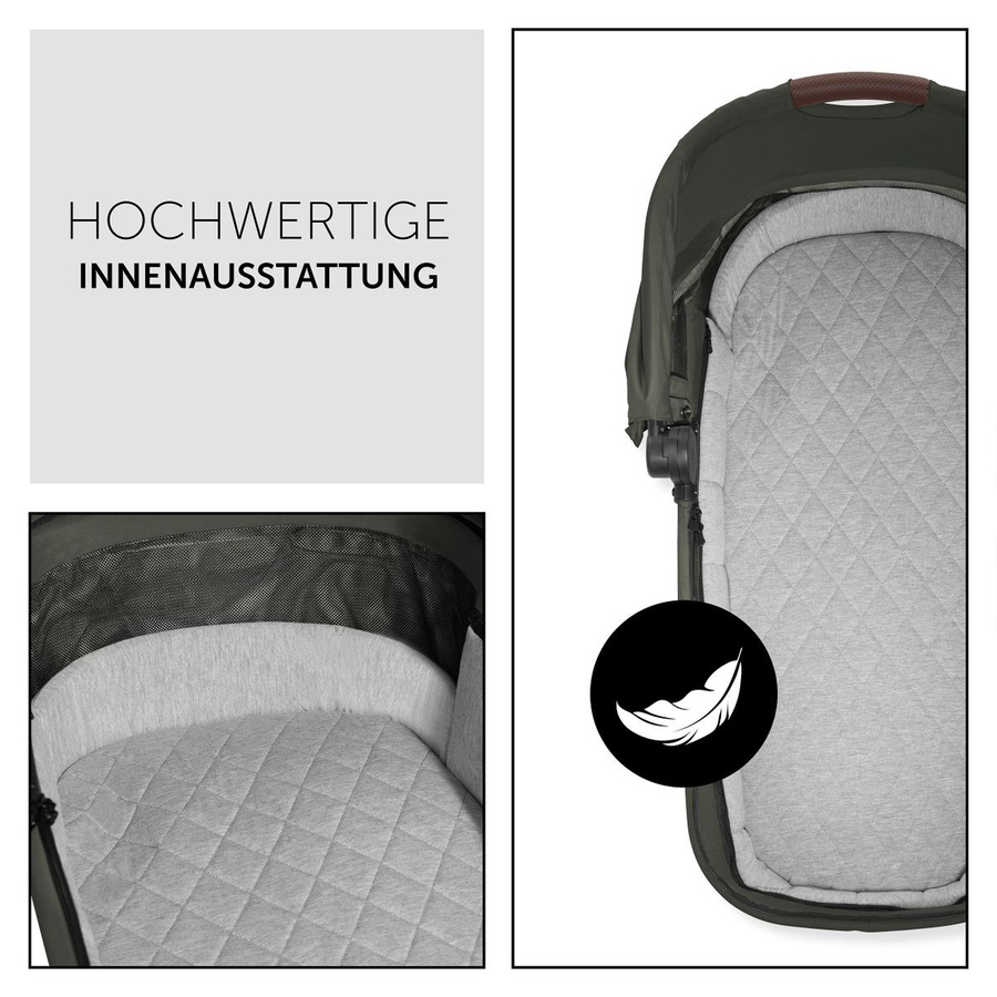Hauck Faltbare Babywanne Carrycot für Walk N Care Kinderwagen in Dark Olive - Bild 6