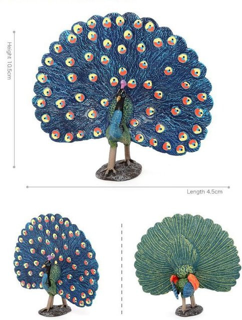 Pfau Spielzeugfigur, Vogelmodell, Kunststoff, ab 3 Jahren - Bild 1